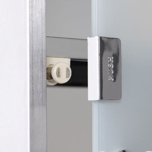 Armoire à Pharmacie Murale En Acier Inoxydable Avec Serrure, 3 Compartiments, 25x12x48 Cm