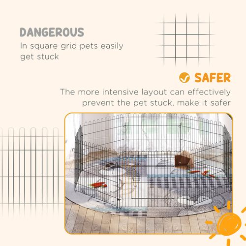 Parc Modulable Pour Chiots En Métal Inoxydable, 5 Tailles, 71x61 Cm