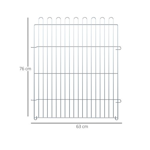Enclos Modulable Pour Chiots 8 Pièces, 63x76 Cm, Robuste Et Sécurisé