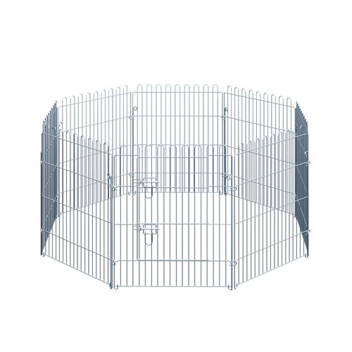 Enclos Modulable Pour Chiots 8 Pièces, 63x76 Cm, Robuste Et Sécurisé