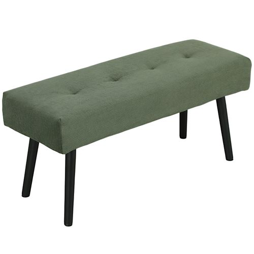 Banc Rembourré En Velours Côtelé - Vert