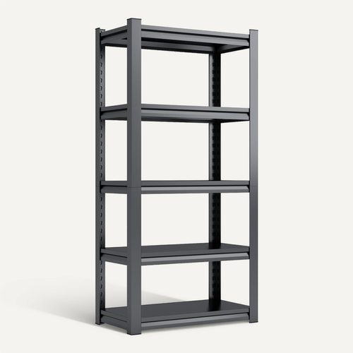étagère Métallique Industrielle 5 Niveaux 650kg, Réglable, H160×b80×t40cm