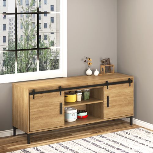 Kit De Quincaillerie Pour Portes Coulissantes Doubles 200 Cm En Acier Noir