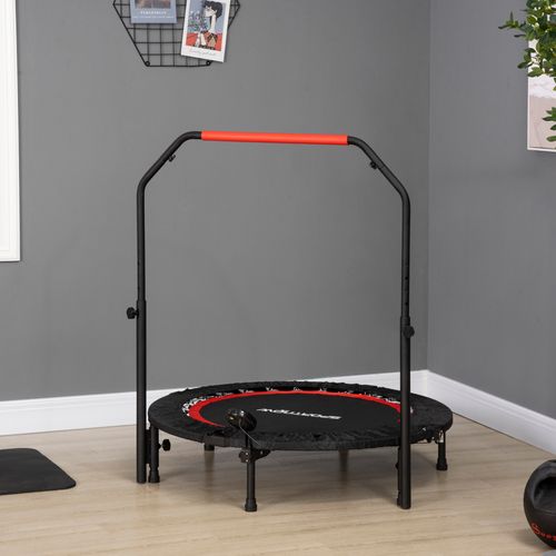Mini Trampoline De Fitness 102 Cm Avec Poignée Réglable Et écran LCD