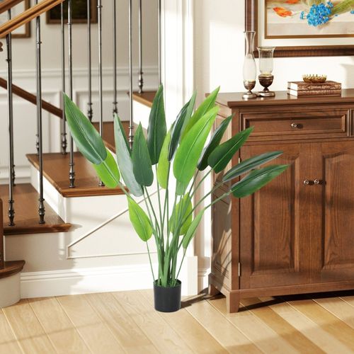 Plante Artificielle Oiseau De Paradis 110 Cm Avec Pot Décoratif