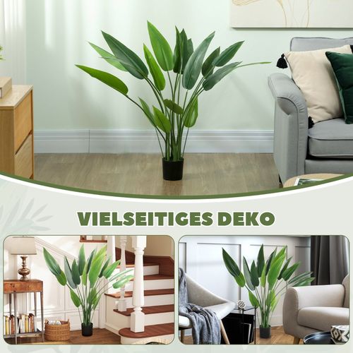 Plante Artificielle Oiseau De Paradis 110 Cm Avec Pot Décoratif