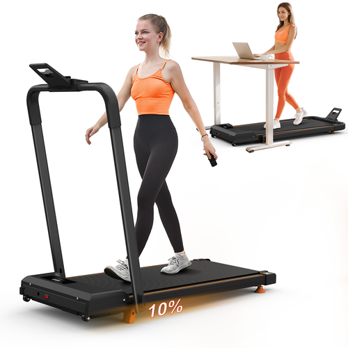 Tapis De Course 3-en-1 Pliable Pour Bureau Et Domicile, Incliné, 120kg