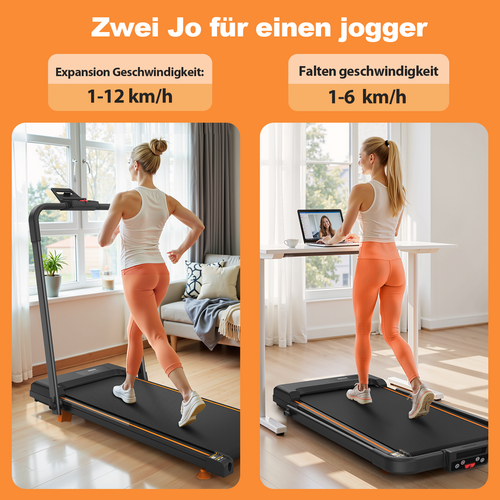 Tapis De Course 3-en-1 Pliable Pour Bureau Et Domicile, Incliné, 120kg