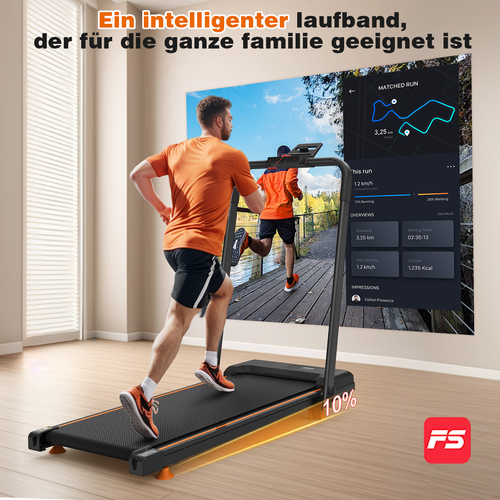 Tapis De Course 3-en-1 Pliable Pour Bureau Et Domicile, Incliné, 120kg