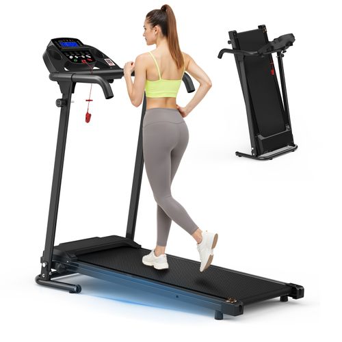 Tapis De Course 2-en-1 Pliable Avec App, 12 Km/h, 120 Kg, Amorti