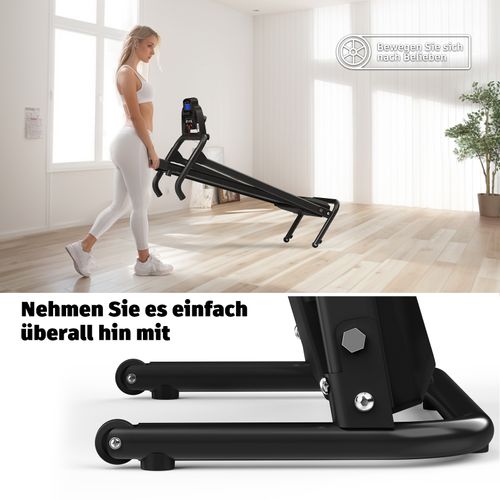 Tapis De Course 2-en-1 Pliable Avec App, 12 Km/h, 120 Kg, Amorti