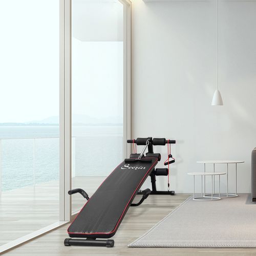 Banc Abdominal Réglable Avec Bandes De Résistance Pour Entraînement Complet