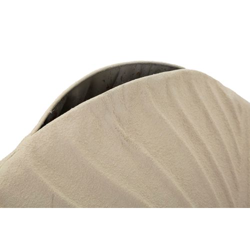 Vase Rond Design Dune En Fer D.41,5x14 Cm Couleur Crème Moderne