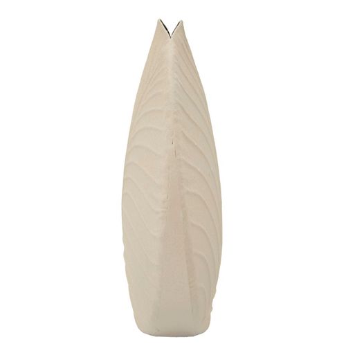 Vase Rond Design Dune En Fer D.41,5x14 Cm Couleur Crème Moderne