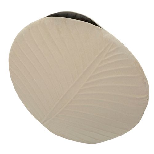 Vase Rond Design Dune En Fer D.41,5x14 Cm Couleur Crème Moderne