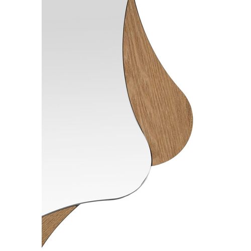 Miroir Mural étoile 80 Cm Avec Décor Bois Rond Moderne