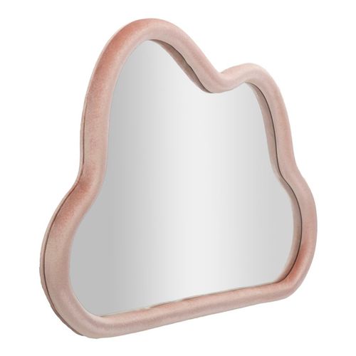 Miroir Mural 90x60 Cm Cadre Tissu Rose Forme Nuageadorable