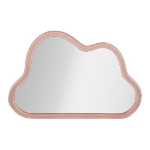 Miroir Mural 90x60 Cm Cadre Tissu Rose Forme Nuageadorable
