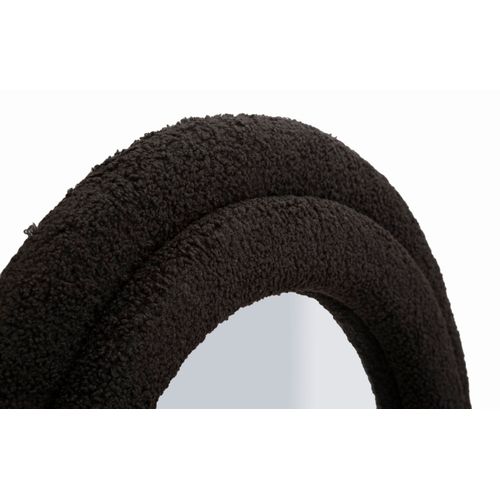 Miroir Mural Noir 60x160 Cm Avec Cadre En Tissu Teddy Moderne