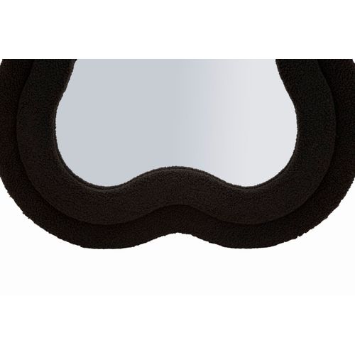 Miroir Mural Noir 60x160 Cm Avec Cadre En Tissu Teddy Moderne