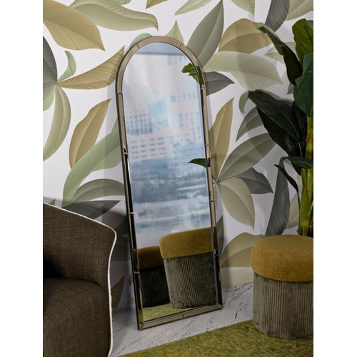 Miroir Mural Doré Rectangulaire 55x150 Cm Avec Cadre Raffiné Et Design Moderne