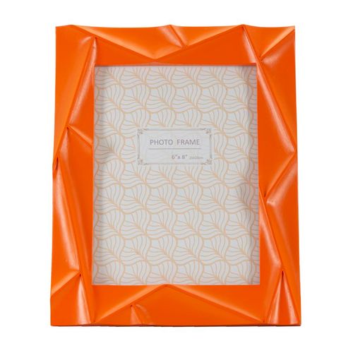 Cadre Photo Moderne En Résine Orange Rectangulaire 20,8x2x26 Cm