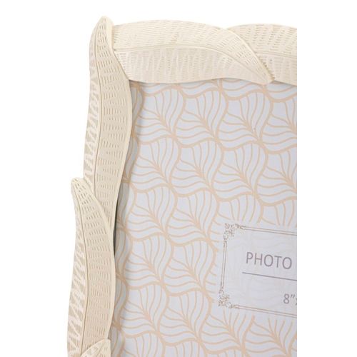 Cadre Photo Crème En Résine Motif Feuilles Entrelacées 25x30 Cm Format 20x25 Cm