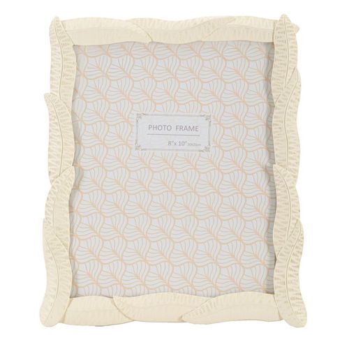 Cadre Photo Crème En Résine Motif Feuilles Entrelacées 25x30 Cm Format 20x25 Cm