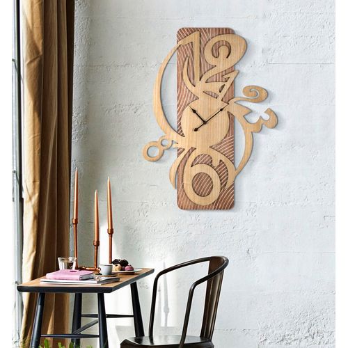 Horloge Murale 70 Cm En Mdf Au Design Irrégulier Inspiré De L’art Futuriste Moderne