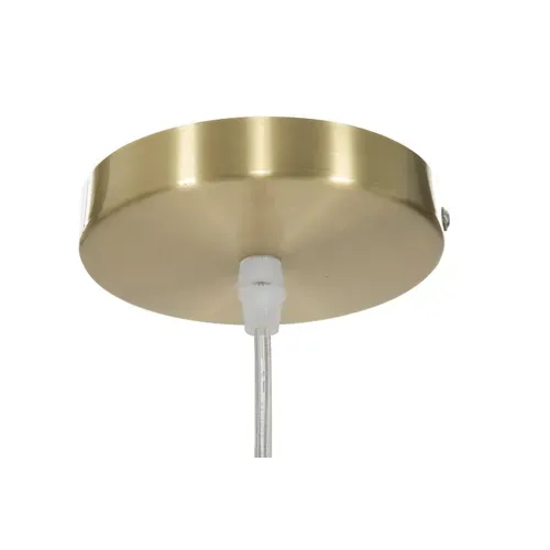 Suspension Design Doré Avec Globe En Verre Blanc, Forme Goutte, 1 Lumière