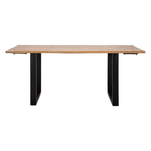 Table à Manger Bord Extensible 180-280 Cm En Bois De Manguier Style Industriel