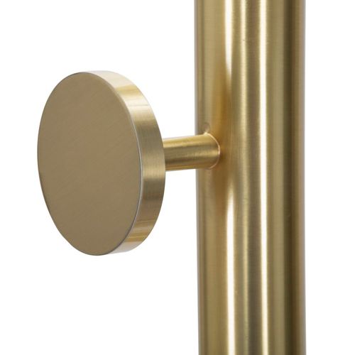 Porte-manteau Métal Doré 5 Crochets 30x30x190 Cm Pour Entrée Élégante