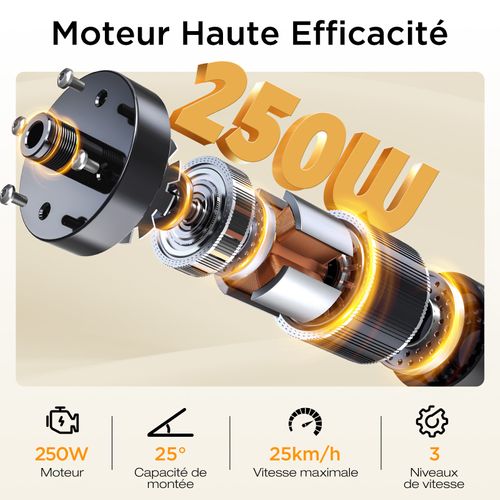 Vélo électrique 27.5" - 250w - Batterie Amovible 36v13ah - App -blanc+hitway Panier Arrière