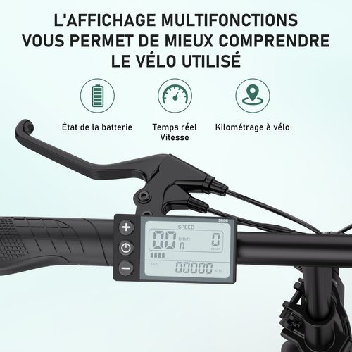 Vélo Électrique Pliable 16" Hitway - Batterie 36v 8,4ah - Pédalage Assisté - Pompe à Vélo Gratuite