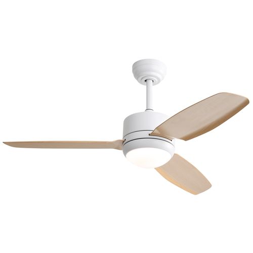 Ventilateur Plafond 46" Lumière, 3 Pales Abs, Moteur Dc 6 Vitesses, Télécommande, Chambre.