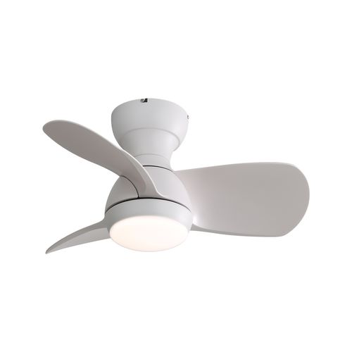 Mini Ventilateur Plafond LED 23", 3 Pales Abs, Lumière Dimmable 18w, Télécommande, Moteur Dc