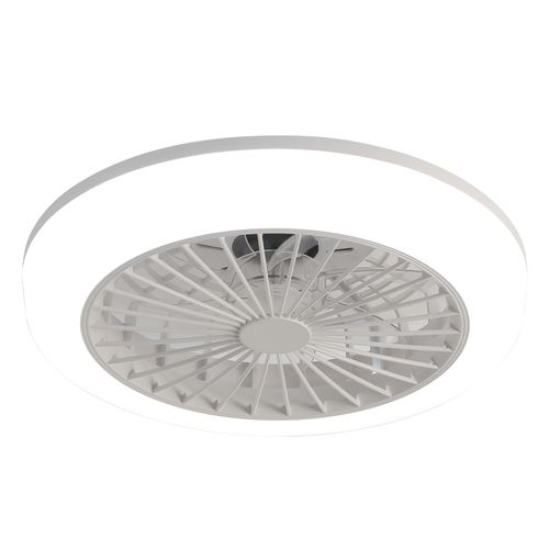 Ventilateur Plafond 18" Encastré Silencieux, Sans Pales, Lumière LED, Télécommande Chambre Cuisine.
