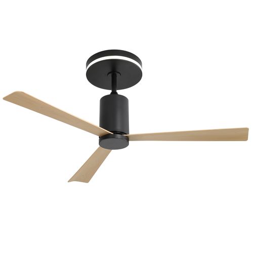 Ventilateur Plafond 52", Moderne, Montage Affleurant, LED, 3 Pales Abs, Moteur Réversible Patio