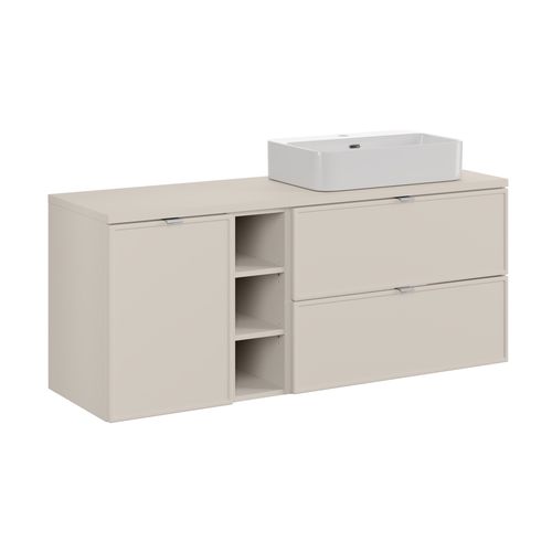 Meuble De Salle De Bain 140 Cm Avec Plan De Travail Et Vasque Trust élégante