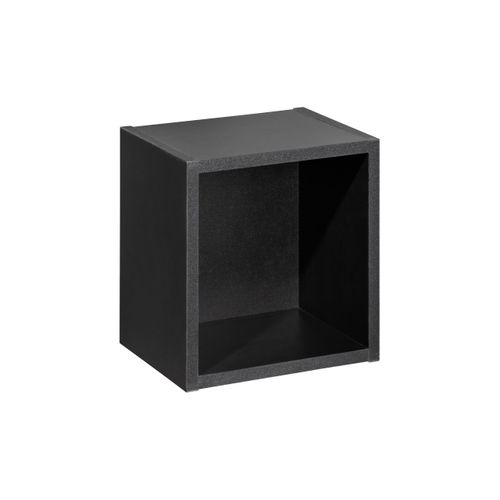 Meuble Mural Qubik 22 cm Noir Mat – 1 Porte