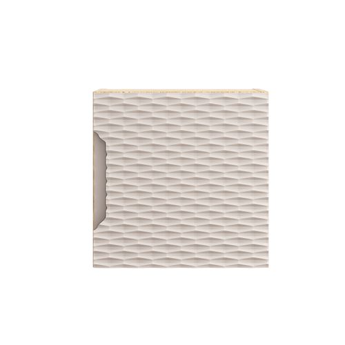Meuble Mural Qubik 35x35 cm Beige Et Chêne Huilé