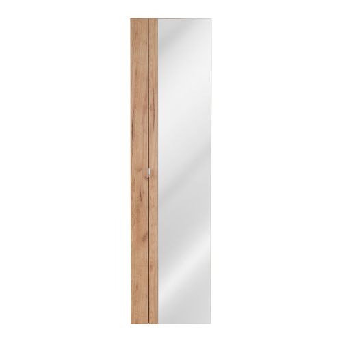 Colonne, Meuble Haut 1 Porte Golden Craft Oak Avec Miroir – Élégance Et Rangement
