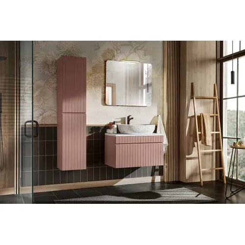 Colonne, Meuble Haut 2 Portes Antique Rose – Élégance Et Rangement Pratique