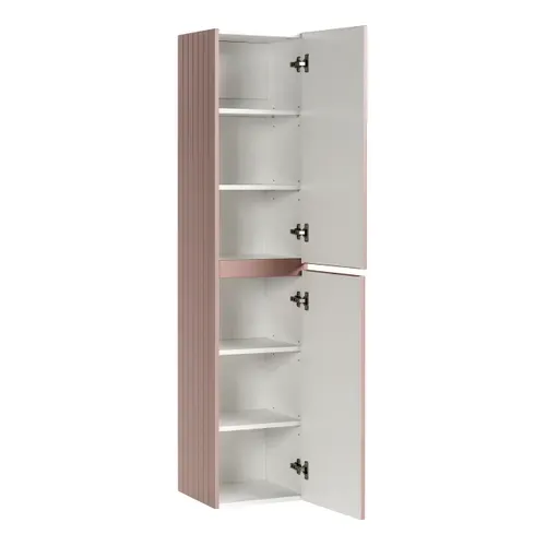 Colonne, Meuble Haut 2 Portes Antique Rose – Élégance Et Rangement Pratique