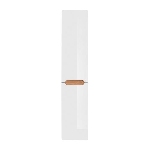 Colonne, Meuble Haut 2 Portes Craft Oak Et Blanc Brillant – Rangement Spacieux Et Élégant