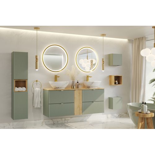Colonne, Meuble Haut 2 Portes Reed Green – Rangement Compact Et Moderne