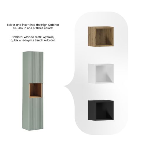 Colonne, Meuble Haut 2 Portes Reed Green – Rangement Compact Et Moderne