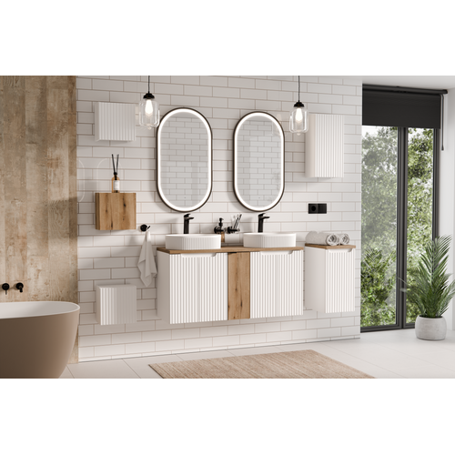 Meuble De Salle De Bain 30 Cm 1 Porte Blanc Mat, Rangement Pratique Et Design