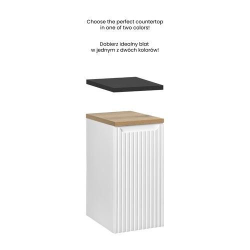 Meuble De Salle De Bain 30 Cm 1 Porte Blanc Mat, Rangement Pratique Et Design