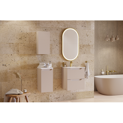 Meuble De Salle De Bain 30 Cm 1 Porte Cashmere, Design Minimaliste Et Pratique